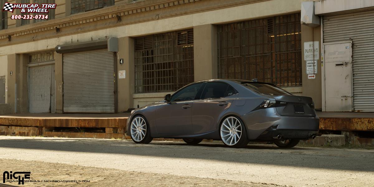 vehicle gallery/lexus is250 niche surge m112 20x85  Silver & Machined wheels and rims